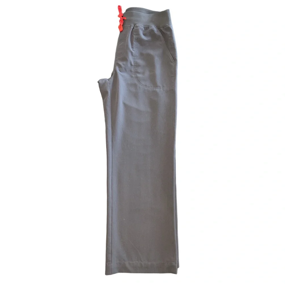 Women’s figs High Waisted Isabel Wide Leg Scrub Pants charcoal LG REG 1001567R - Picture 8 of 11
